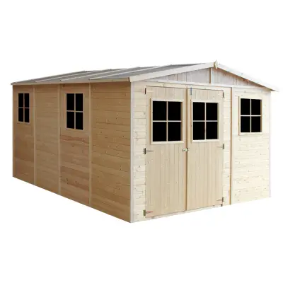 Drvena vrtna kućica - 324x416xH226 cm/11,97 m2- Vrtna kućica s podovima - TIMBELA M336+M336G