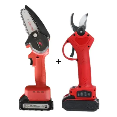 Akumulatorska mini motorna pila + električne škare za rezidbu 1+1 set | BRENCHIE & WHIZZPRUNER