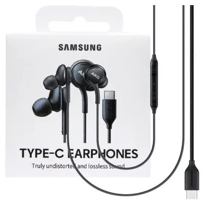 SAMSUNG AKG žičane slušalice za uho USB tip-C za telefone, crne
