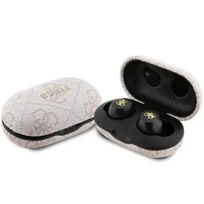 BLUETOOTH TWS GUESS 4G METALNI UŠNI ČUPAČI S ENC DOKING POSTOJBNOM RODNIKOM RÓZOVI