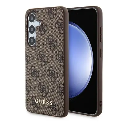 Maska za Galaxy S24 Saffiano efekt s 4G motivom i metalnim logotipom