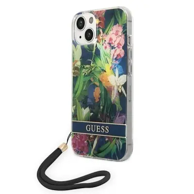Maska za iPhone 14 od TPU-a cvjetni motiv s odvojivom vezicom