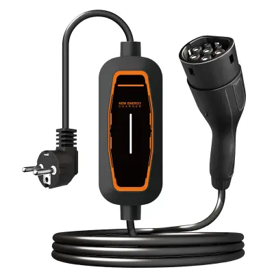 T6 EV punjač 16A 3.5KW s indikatorskim svjetlom - 5 metara Crna