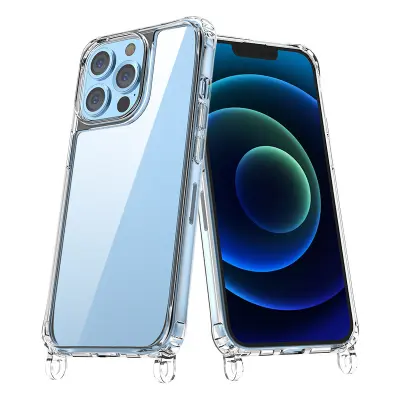 Prozirna akrilna futrola za telefon s remenom, kompatibilna sa Samsung S25 Plus - otporna na udarce i ogrebotine Proziran