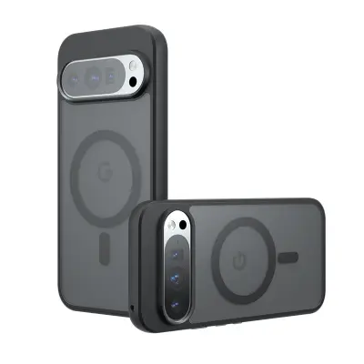 Mat crna magnetska TPU futrola kompatibilna s Google Pixel 8 - otporna na udarce, protiv otisaka prstiju, zaštita od prašine saća Crna