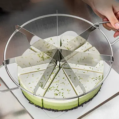 Rezač za torte za ravne porcije Srebrna