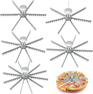 Novi višezubni rezač za pizzu - nož za pizzu od aluminijske legure Srebrna