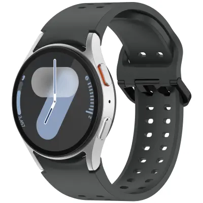 Remen za Samsung Galaxy Watch 7/6/5/4/FE s dvostrukim zatvaranjem na gumbe Tamnosiva