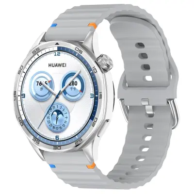 Silikonski remen za sat za Galaxy Watch, Huawei Watch, Xiaomi Watch Svijetlo siva