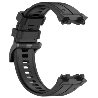 Zadebljani Silikonski Remen za Sat s Kopčom za Amazfit T-Rex 2/3 Crna