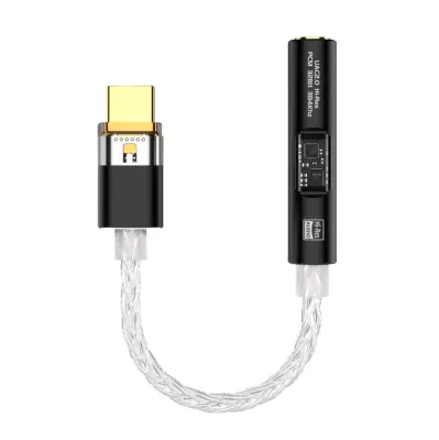 BA23 USB-C na 3.5mm audio jack adapter s ugrađenim DAC-om Crna