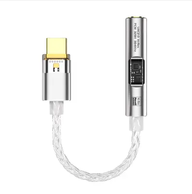 BA23 USB-C na 3.5mm audio jack adapter s ugrađenim DAC-om Srebrna