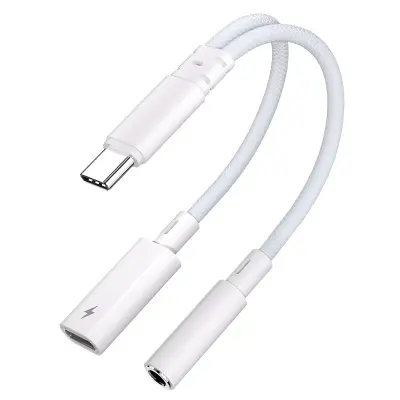 AA10-B2P15 USB-C na 3.5mm adapter s PD punjenjem Bijela