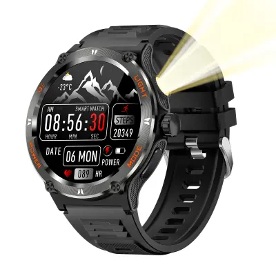 Pametni sat s fitness trackerom, monitorom otkucaja srca i sna Crna