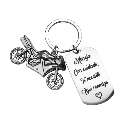 Inspirativni privjesak za ključeve za motocikle Srebrna