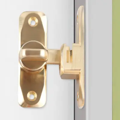 Kvaka za vrata - 90°/180° Univerzalna (s bušenjem/bez bušenja) Zlatna