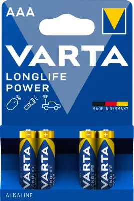 Baterije Varta Longlife Power LR03, AAA, 1,5V 4/1