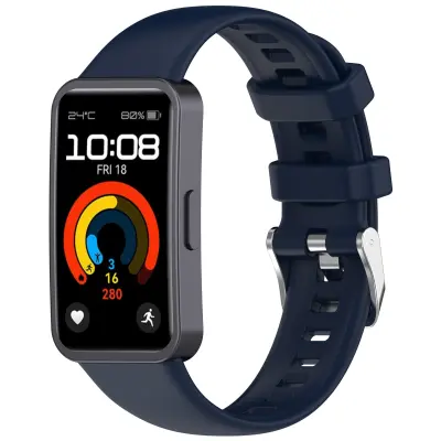 Mekani silikonski remen za sat za Huawei Band 10/9/8 (metalna kopča) Plava