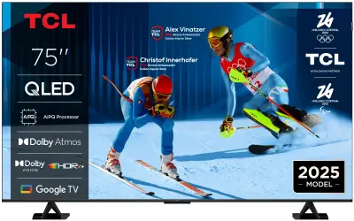 TV TCL 75P7K, 190.5cm (75"), QLED, 4K UHD SMART TV, GOOGLE TV
