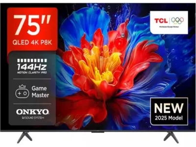 TV TCL 75P8K, 190.5cm (75"), QLED, 4K UHD SMART TV, GOOGLE TV