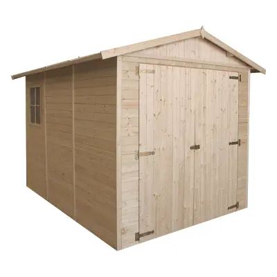 Drvena garaža 6 m² - H222x244x320 cm - Garaža za motocikle - Panel konstrukcija - TIMBELA M105