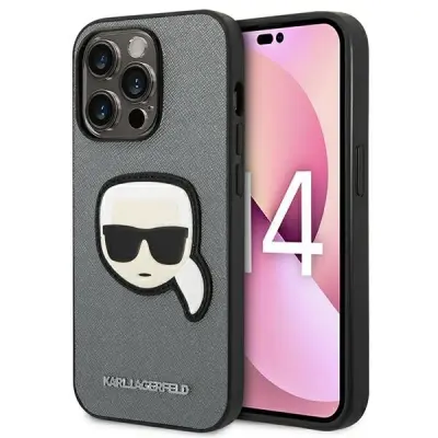 Maska za iPhone 14 Pro efekt kože Karl Head 3D elegantna zaštita