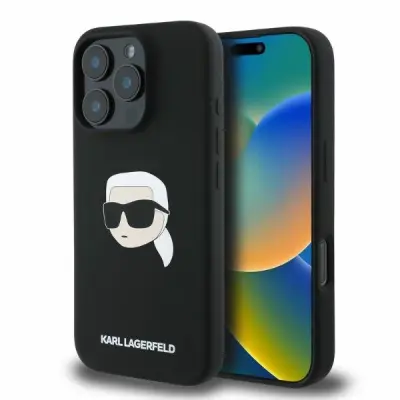 Maska za iPhone 16 Pro Max kompatibilna s MagSafe serija Karl Head od silikona