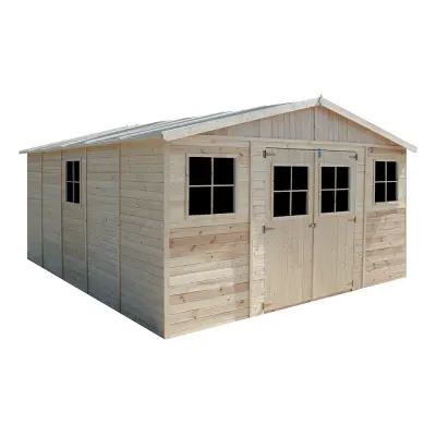 Drvena vrtna kućica - H246x418x522 cm/20 m² - Panel konstrukcija, Vrtna kućica bez podova - TIMBELA M333