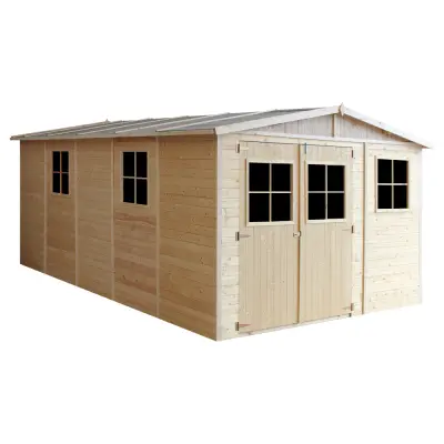 Drvena vrtna kućica - H226x324x516 cm/15 m² - Panel konstrukcija, Vrtna kućica s podovima - TIMBELA M337+M337G