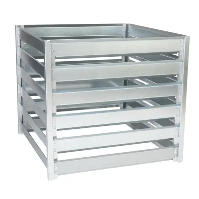 Metalni vrtni komposter - Posuda za kompost 91 x 91 x H85 cm / 704L - Timbela M800
