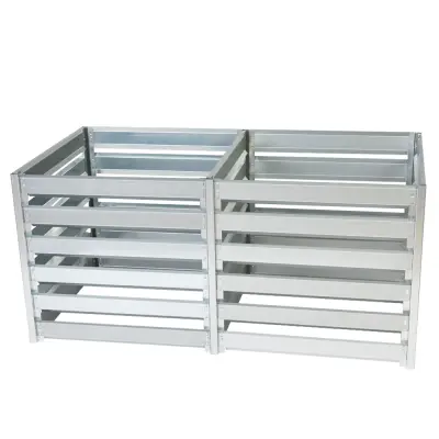 Metalni vrtni komposter - Posuda za kompost 182 x 91 x H85 cm / 1408L - Timbela M800+M800A