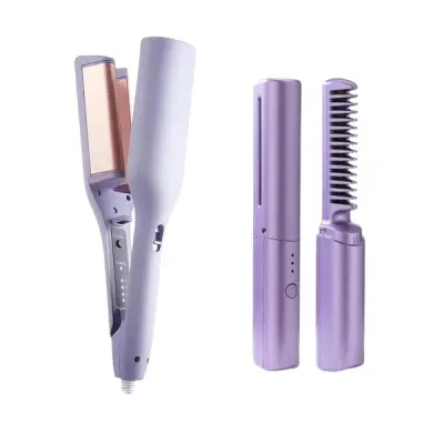 Styling set za kosu: figaro za beach waves + mini bežično glačalo za kosu | C