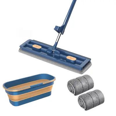 Samočisteći mop komplet s kantom i 2 krpe, rotacija 360°, ručka 133 cm |         SVEEPAPACK