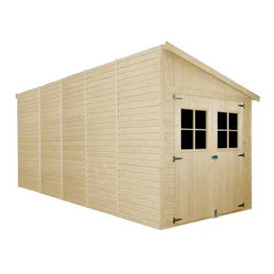 Drvena vrtna kućica - H244x218x514 cm/10 m2 - Vrtna kućica s podovima - TIMBELA M341A+M341G