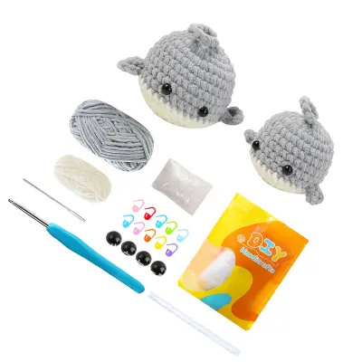 Set za heklanje Whale Siva