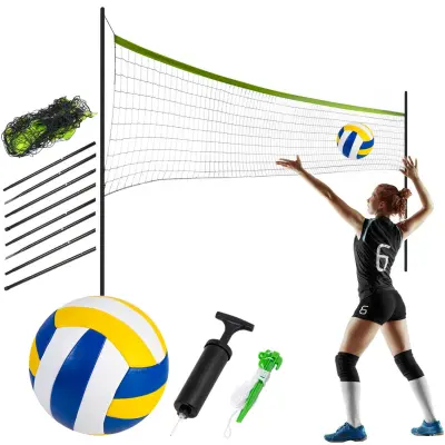 Odbojkaška i badmintonska mreža s okvirom, 570 cm