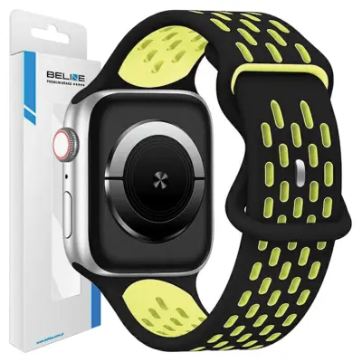 BELINE REMEN ZA APPLE WATCH NEW SPORT SILIKONSKI 42/44/45/49MM CRNI ŽUTI