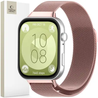 TECH-PROTECT MILANSKA TRAKA ZA HUAWEI WATCH FIT 3 Ružičasto zlato