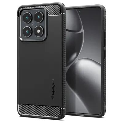 SPIGEN RUGGED ARMOR MASKA ZA XIAOMI 14T MAT MAT CRNA