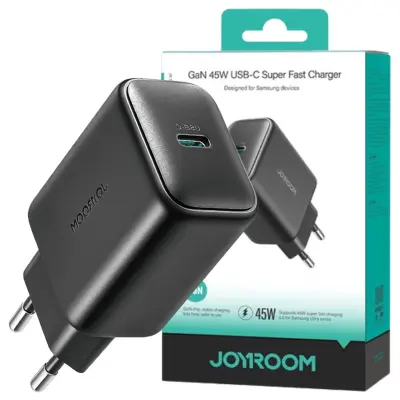 JOYROOM JR-TCF23 USB-C PUNJAČ 25W SFC PPS PD CRNI S 1M USB-C KABELOM