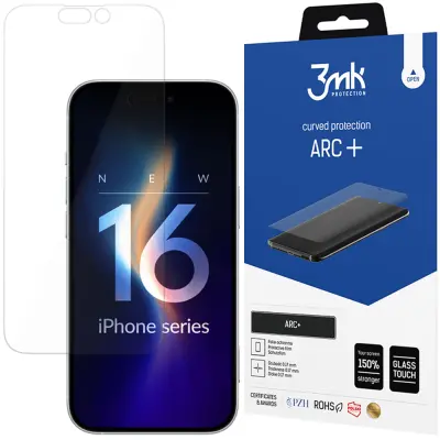 3MK ARC+ KALJENO STAKLO ZA APPLE IPHONE 16 - ZAŠTITA ZA EKRAN