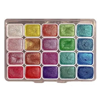 Akvarel set 20 boja, mineralni pigmenti, sjajni efekt i jednostavno miješanje | COLORLINKE