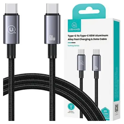 USAMS CHIJEPNI KABEL ZA BRZO PUNJENJE USB-C NA USB-C 60W 1,2M ZA TELEFON