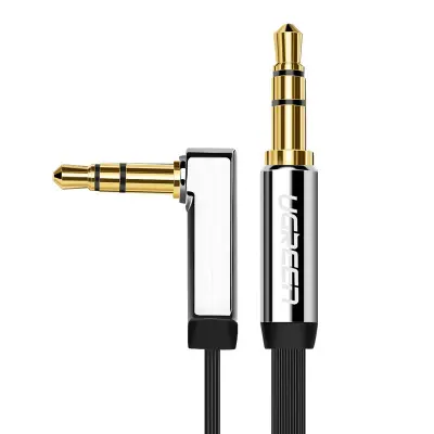 Platni AUX audio kabel 3,5 mm mini jack 5 m srebrni