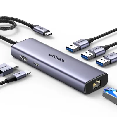 Ugreen 6-u-1 USB-C hub (ulaz od 100 W PD, HDMI 4K@30 Hz)