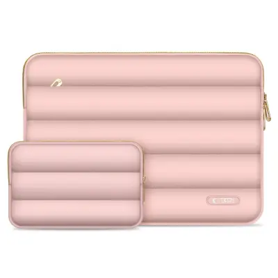 TECH-PROTECT PUFFY NAVLKA ZA PRENOSIVA RAČUNALA 13-14 INČA ZA MACBOOK, NAVLKA BOJE PRAŠINASTO ROZE