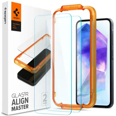 SPIGEN GLASS TR ALIGNMASTER 2-PAKETA TEMPERIRANOG STAKLA ZA SAMSUNG GALAXY A55