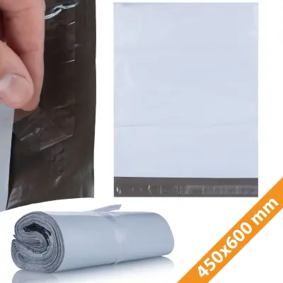 Plasticna Vrecica Za Slanje 450x600 Mm – Bijela, 100 Cm | Vodootporna, Samoljepljiva Traka