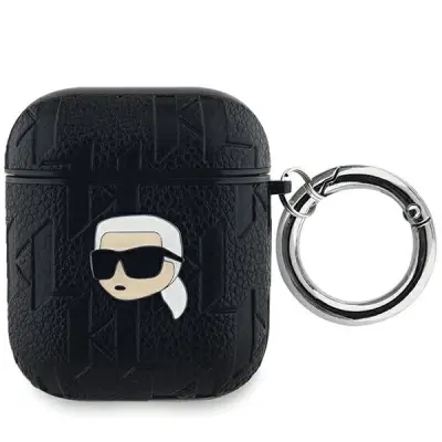 Etui za AirPods 1 / 2 s monogramom i uzorkom reljefne glave Karla