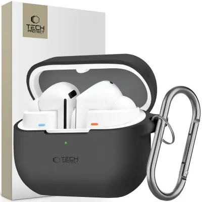 TECH-PROTECT SILIKONSKA TRACA ZA SAMSUNG GALAXY BUDS 3 / 3 PRO, CRNI NOSAČ